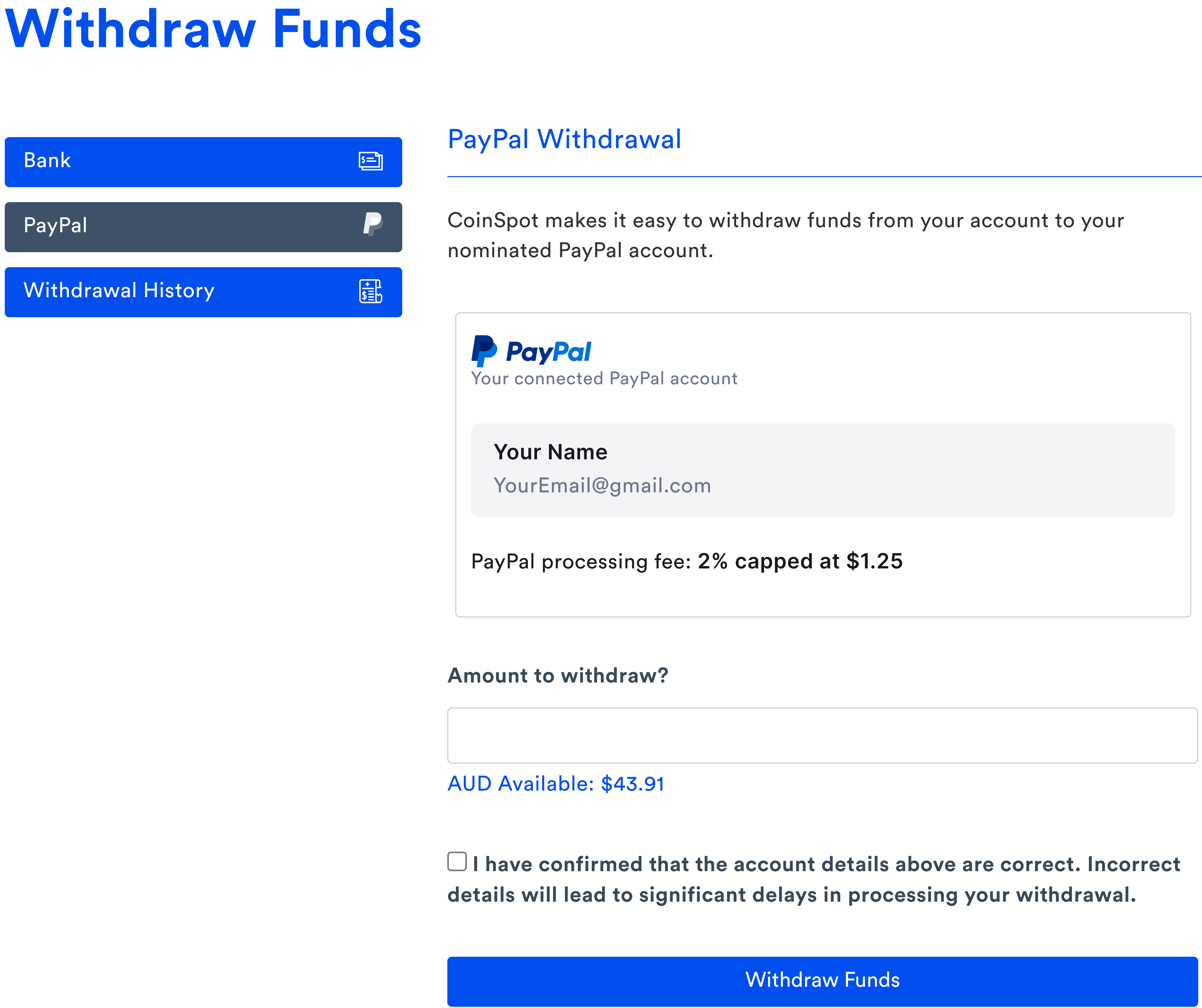 CoinSpot - AUD Withdrawal PayPal Page.png