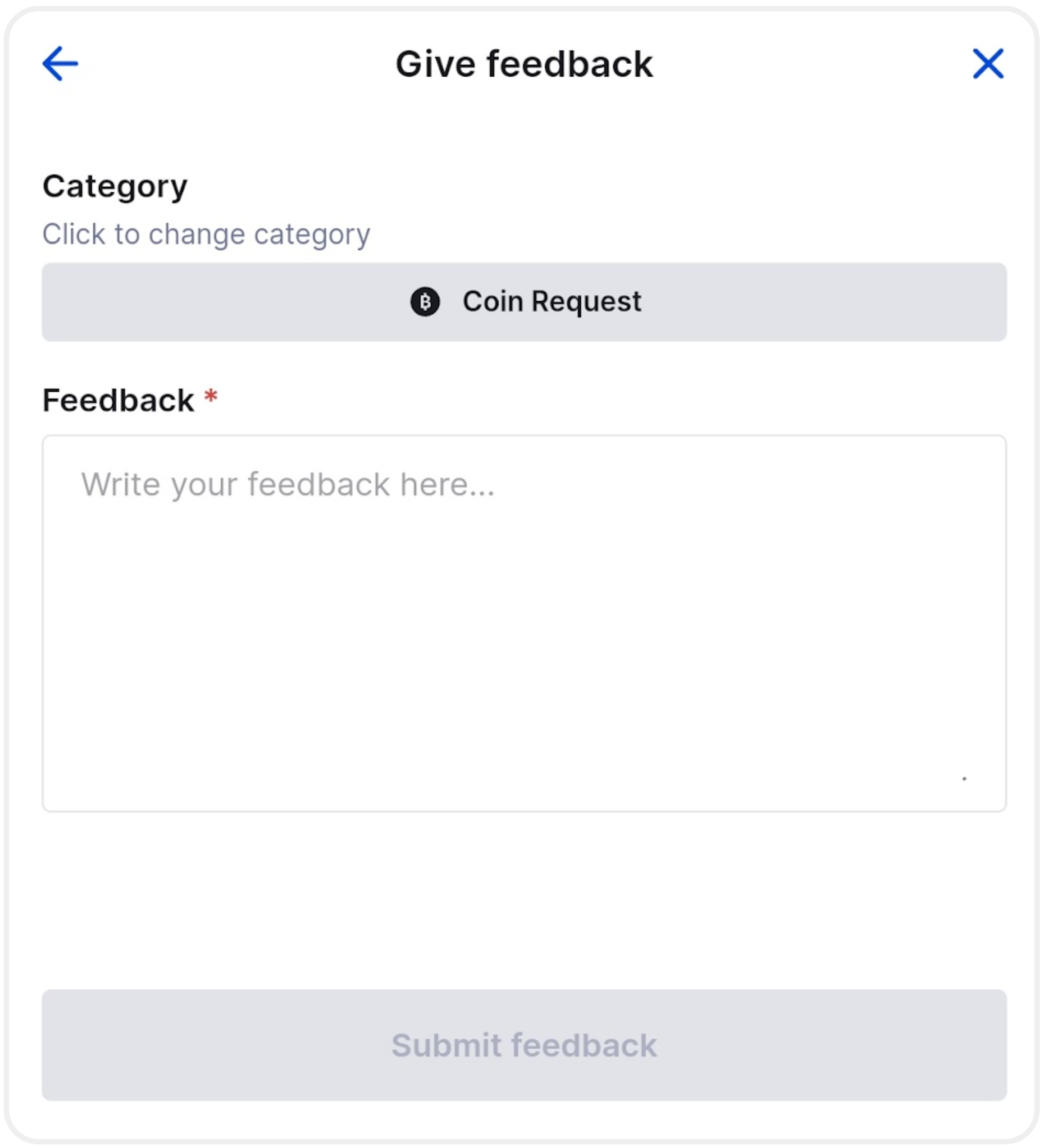CoinSpot App - Feedback Form Category.png