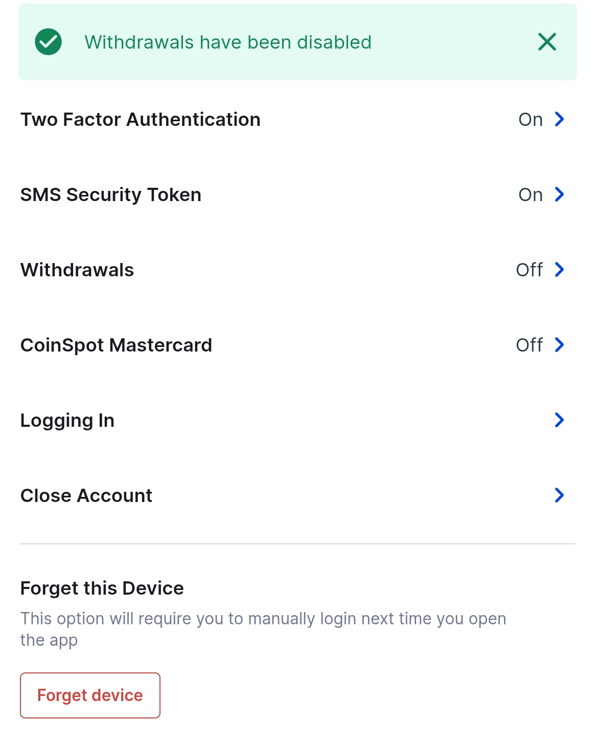 CoinSpot Mobile App - Withdrawals Disabled.jpg
