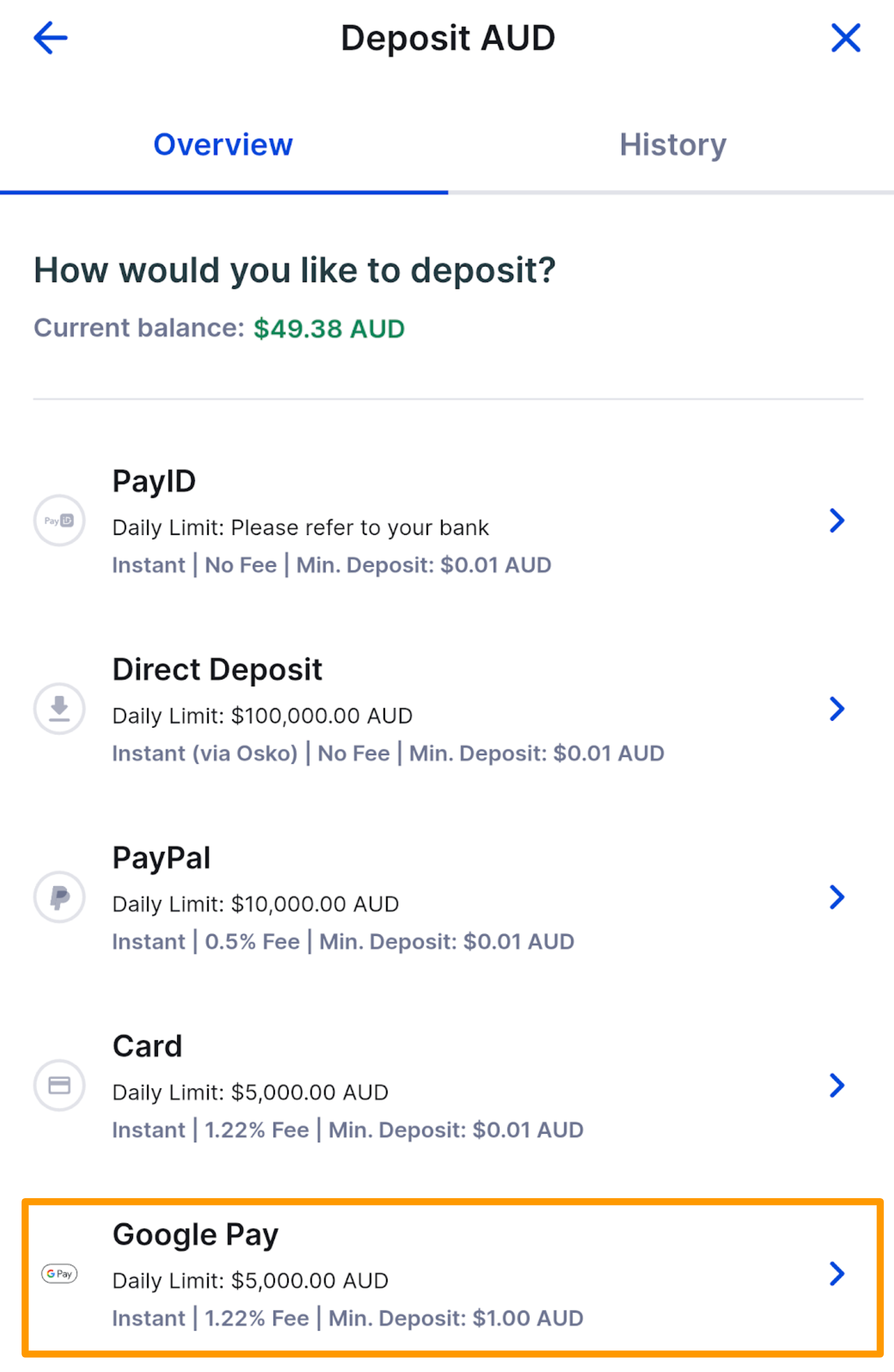 CoinSpot App - Google Pay Button.png