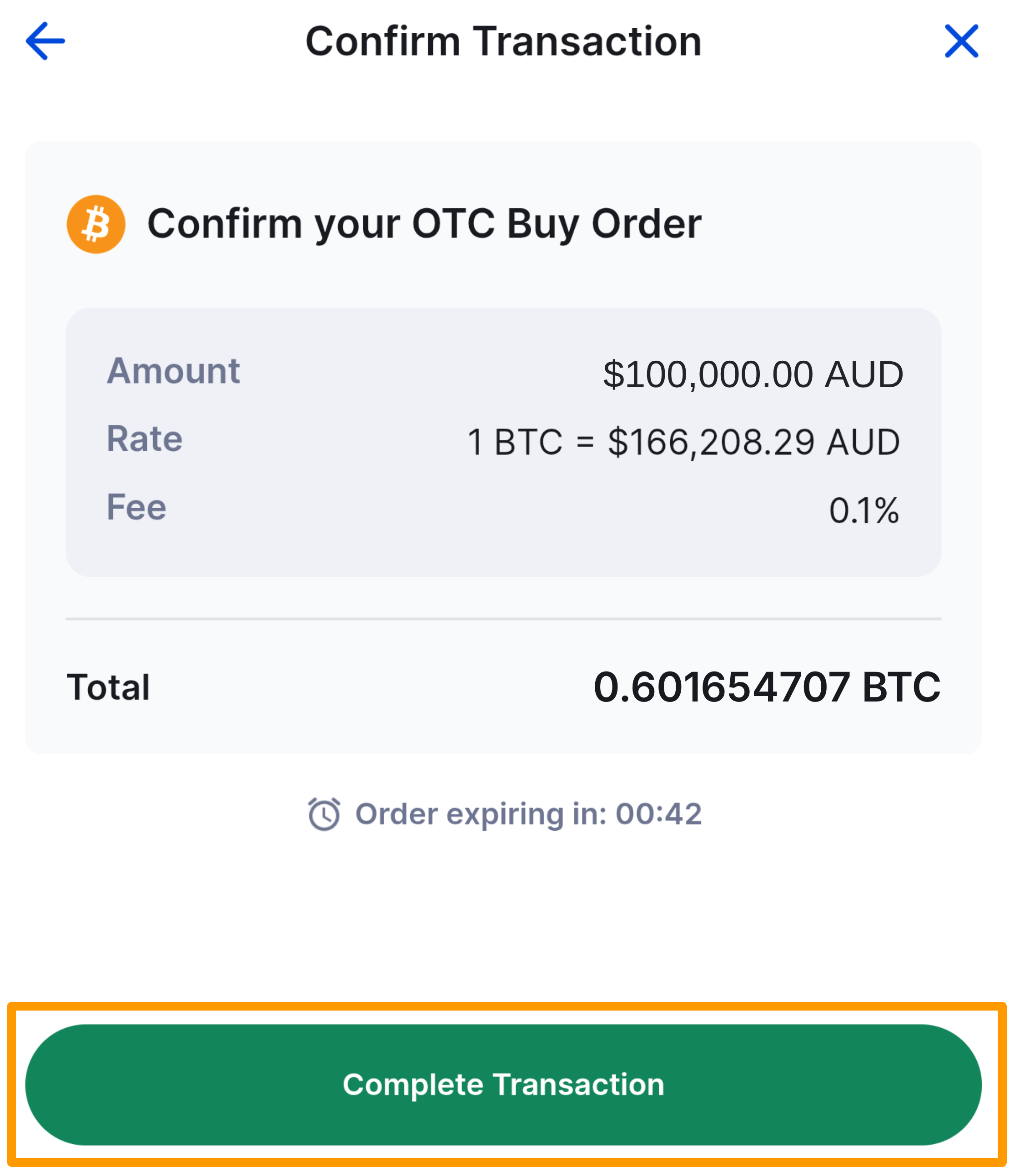 CoinSpot App - OTC - Confirmation Buy Page.png