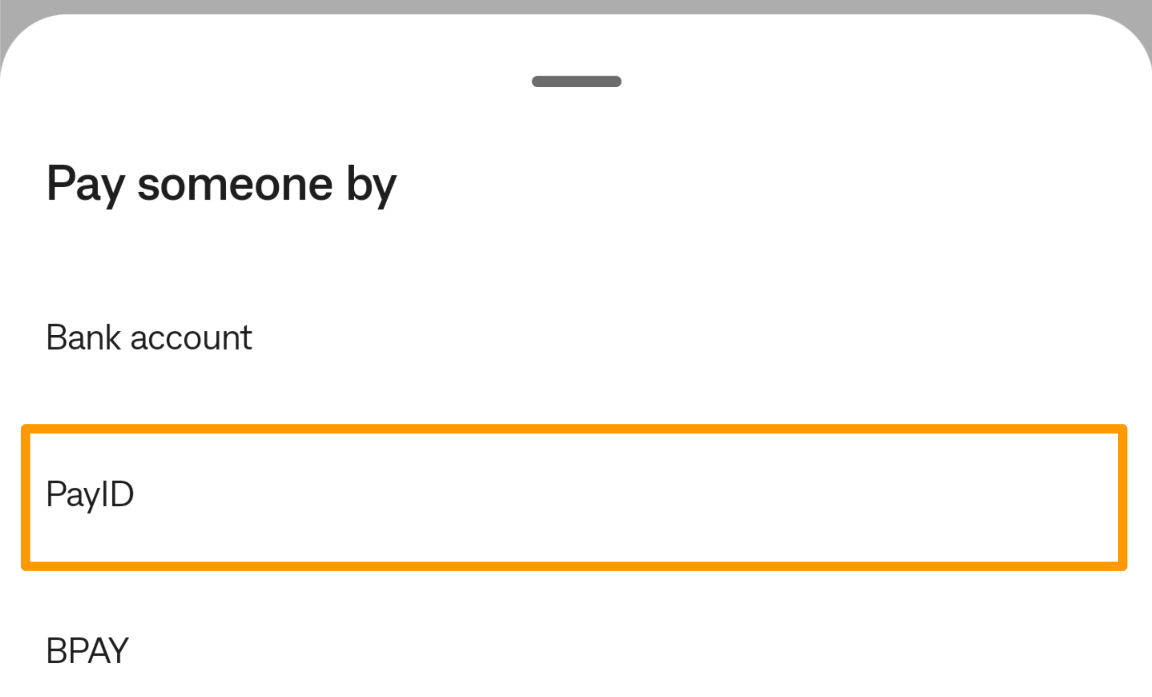 CBA PayID - Pay someone by.png