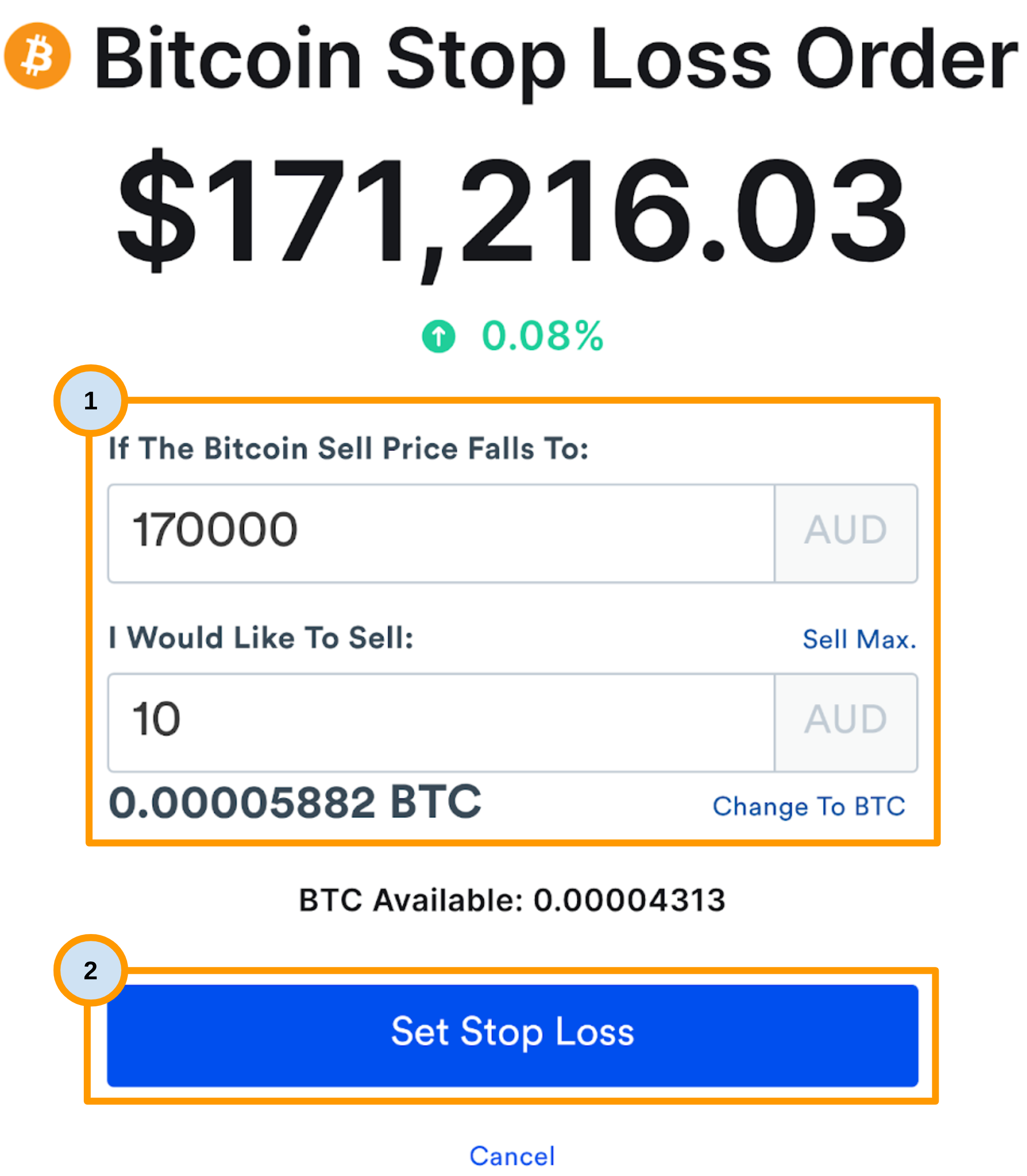 Stop Loss & Take Profit Orders – CoinSpot