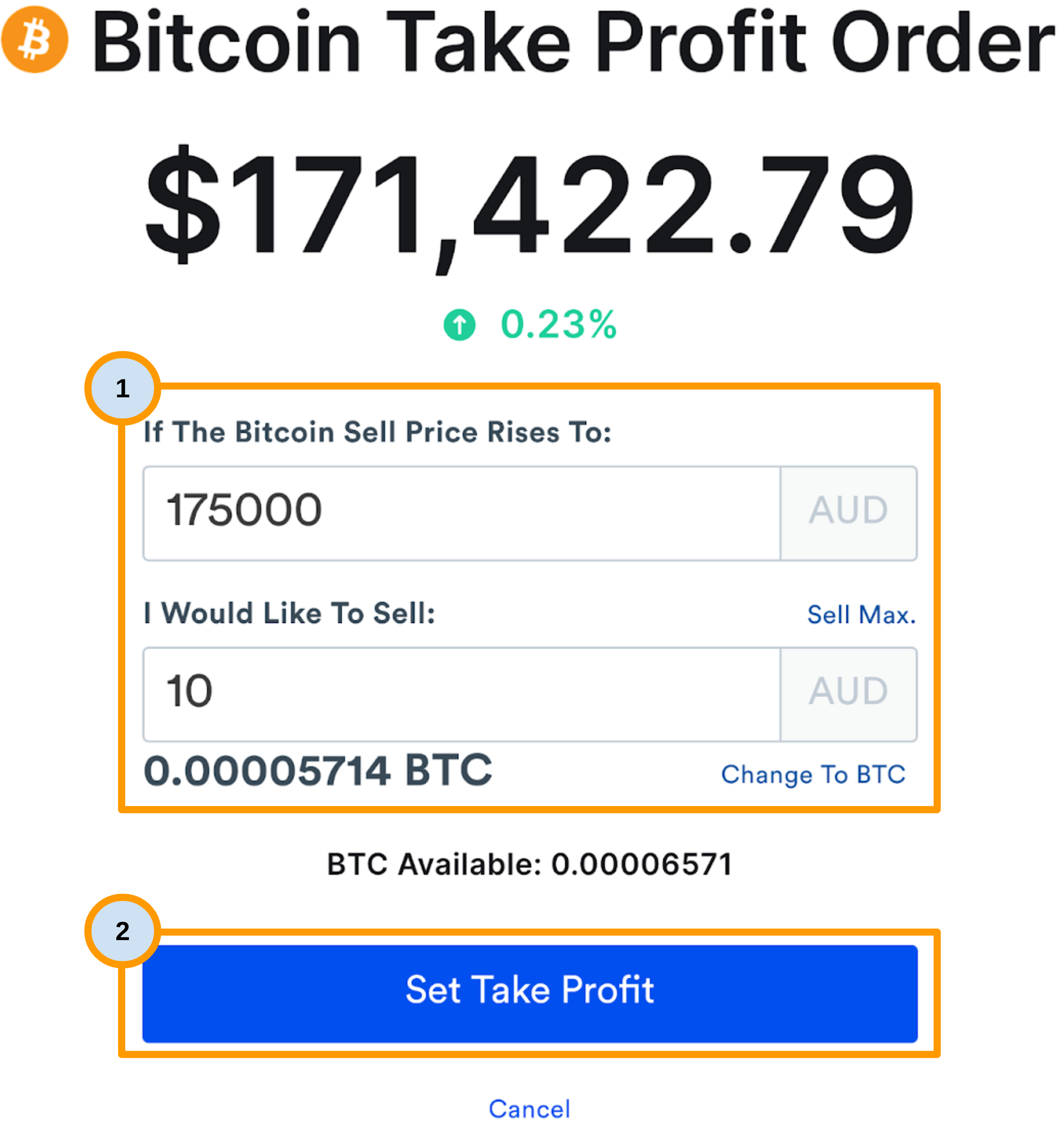 Stop Loss & Take Profit Orders – CoinSpot