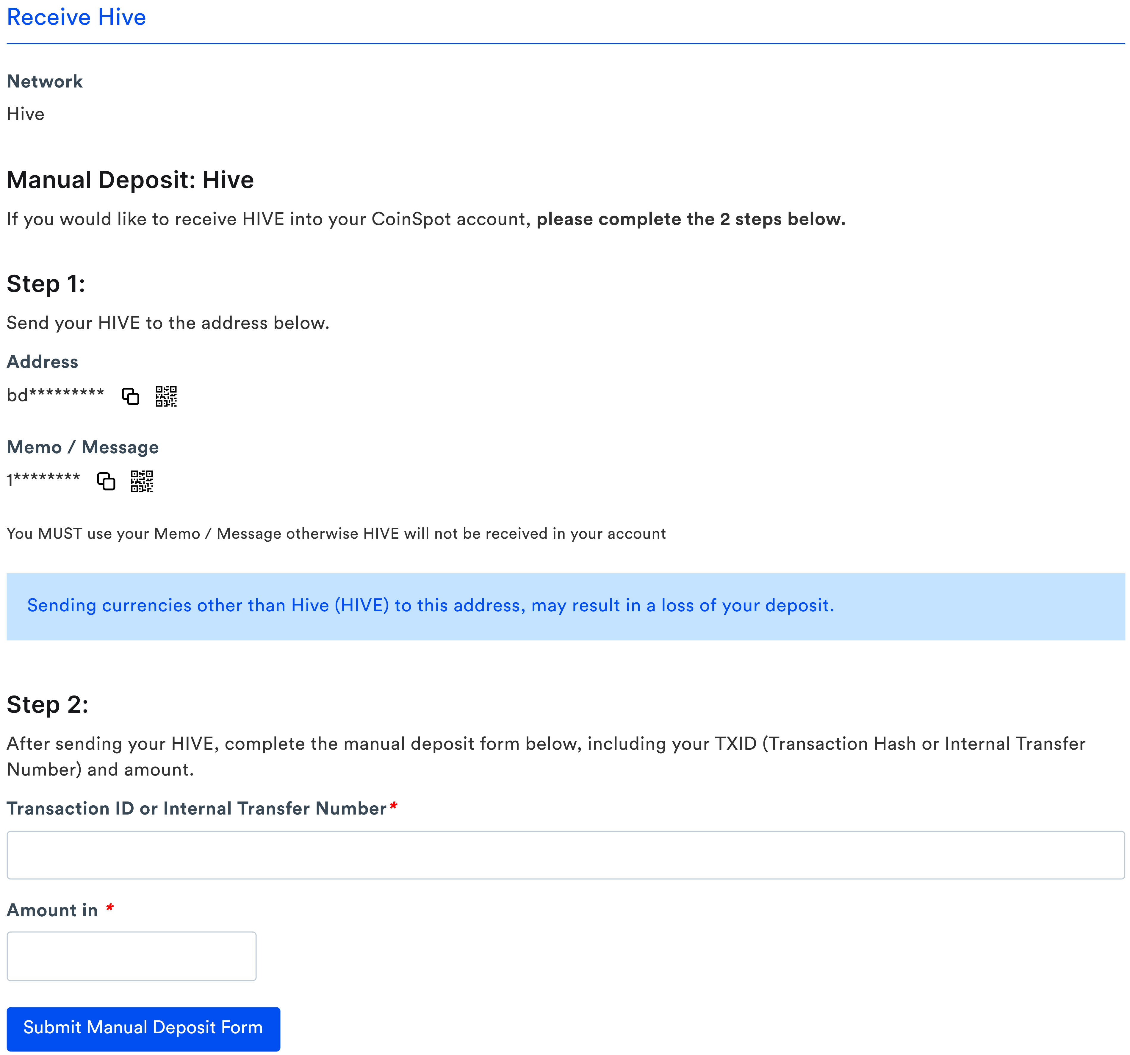 Receiving coins & tokens into CoinSpot - Locating your Wallet Address –  CoinSpot