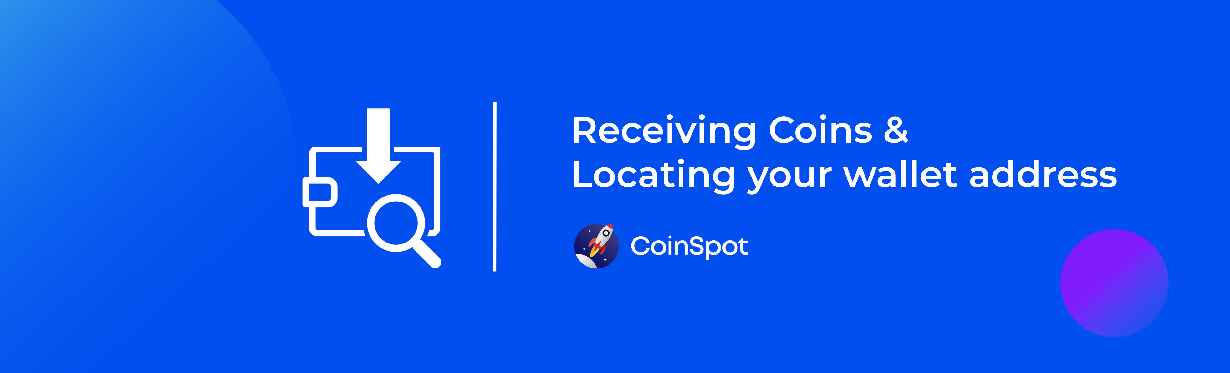 Receiving coins & tokens into CoinSpot - Locating your Wallet Address –  CoinSpot