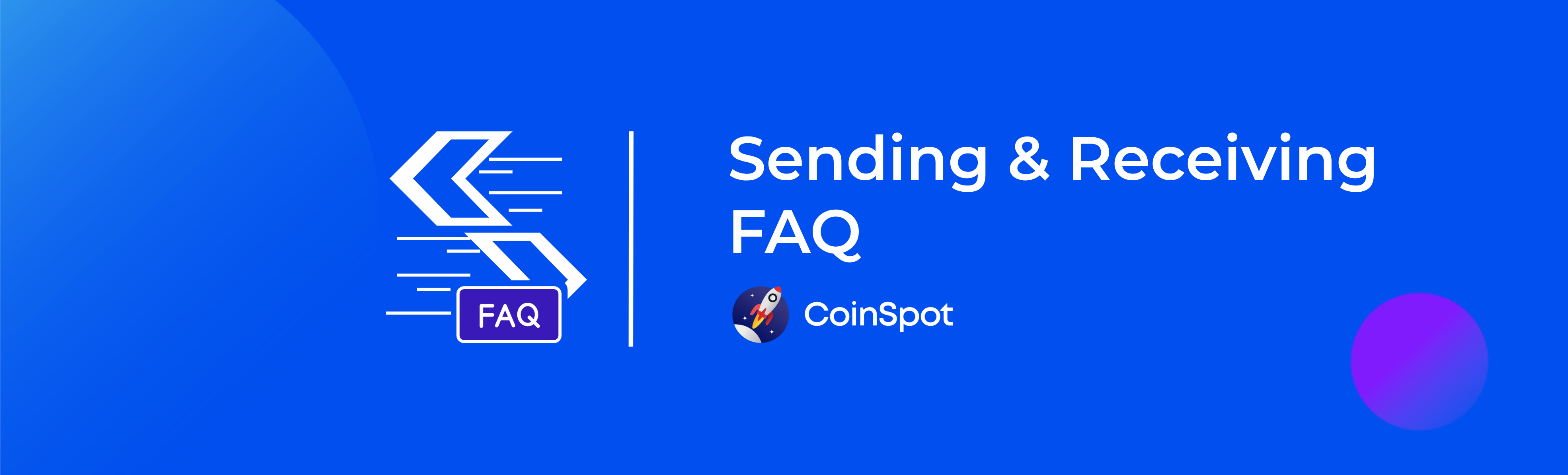 Sending & Receiving FAQ – CoinSpot
