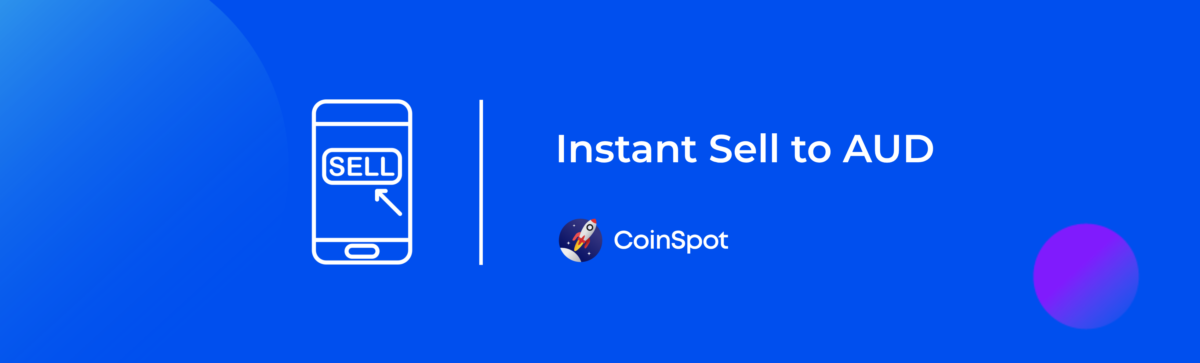 Instant Sell to AUD – CoinSpot