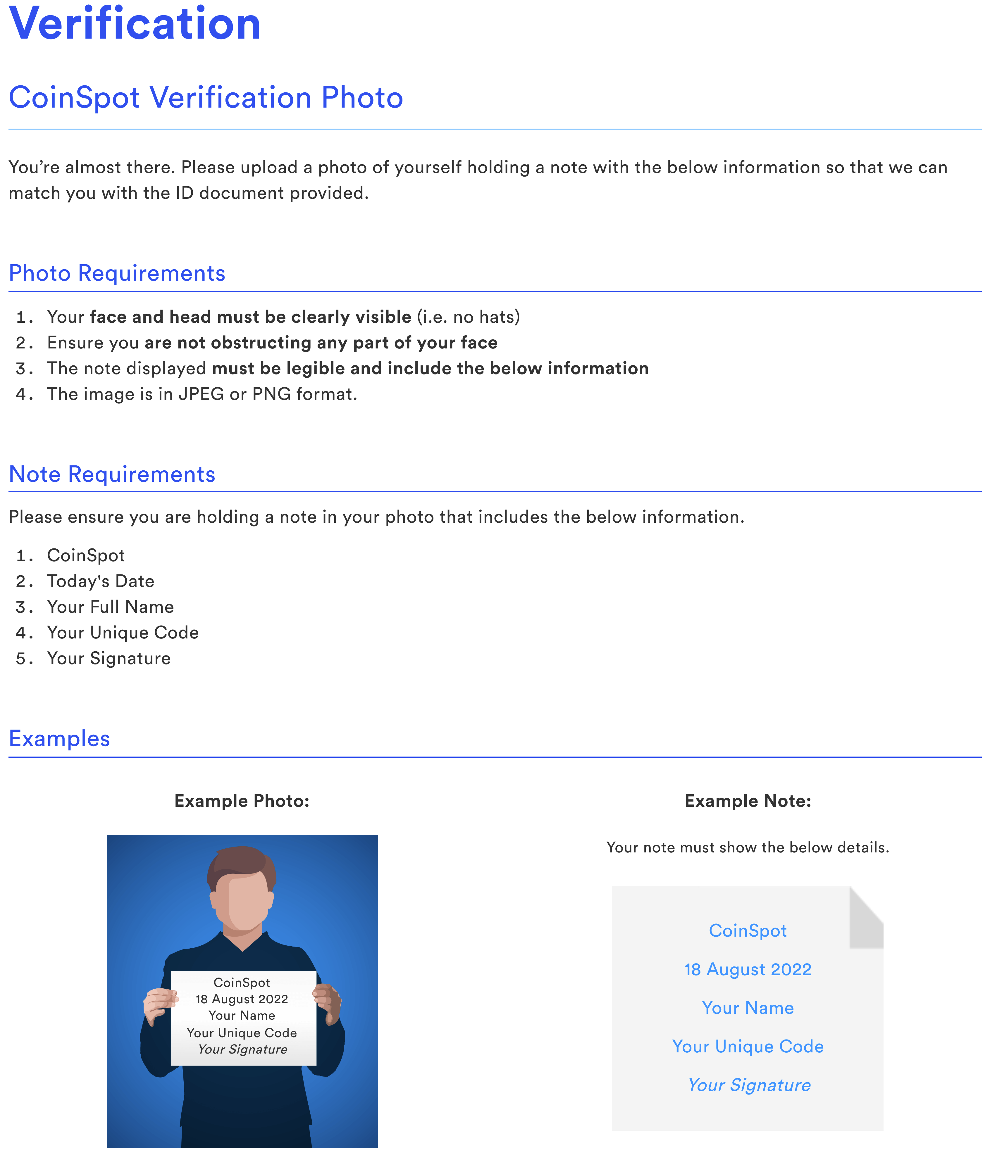 How to Verify an Individual Account – CoinSpot