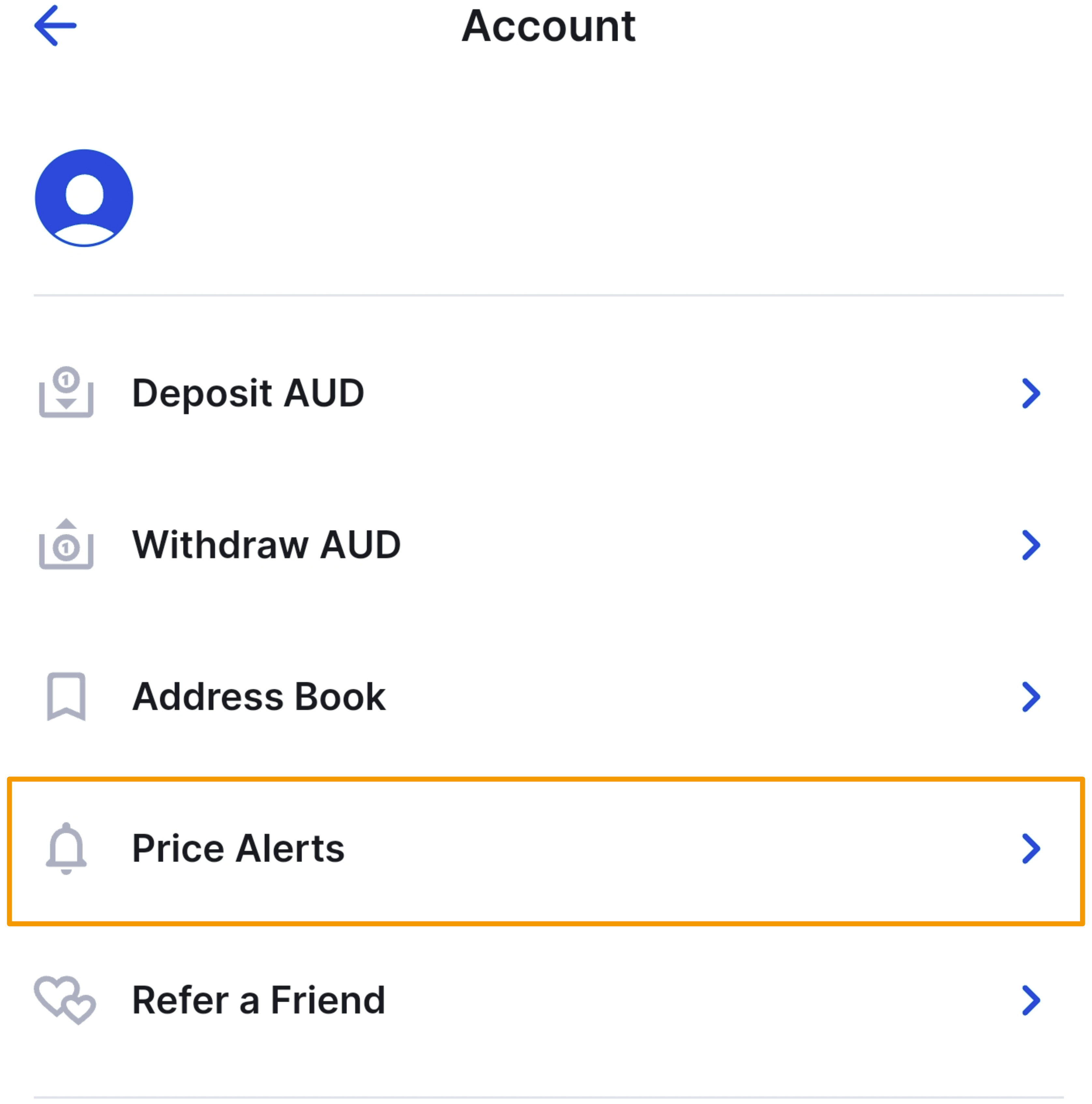 CoinSpot Mobile App - How to set Price Alerts - Figure 4.png