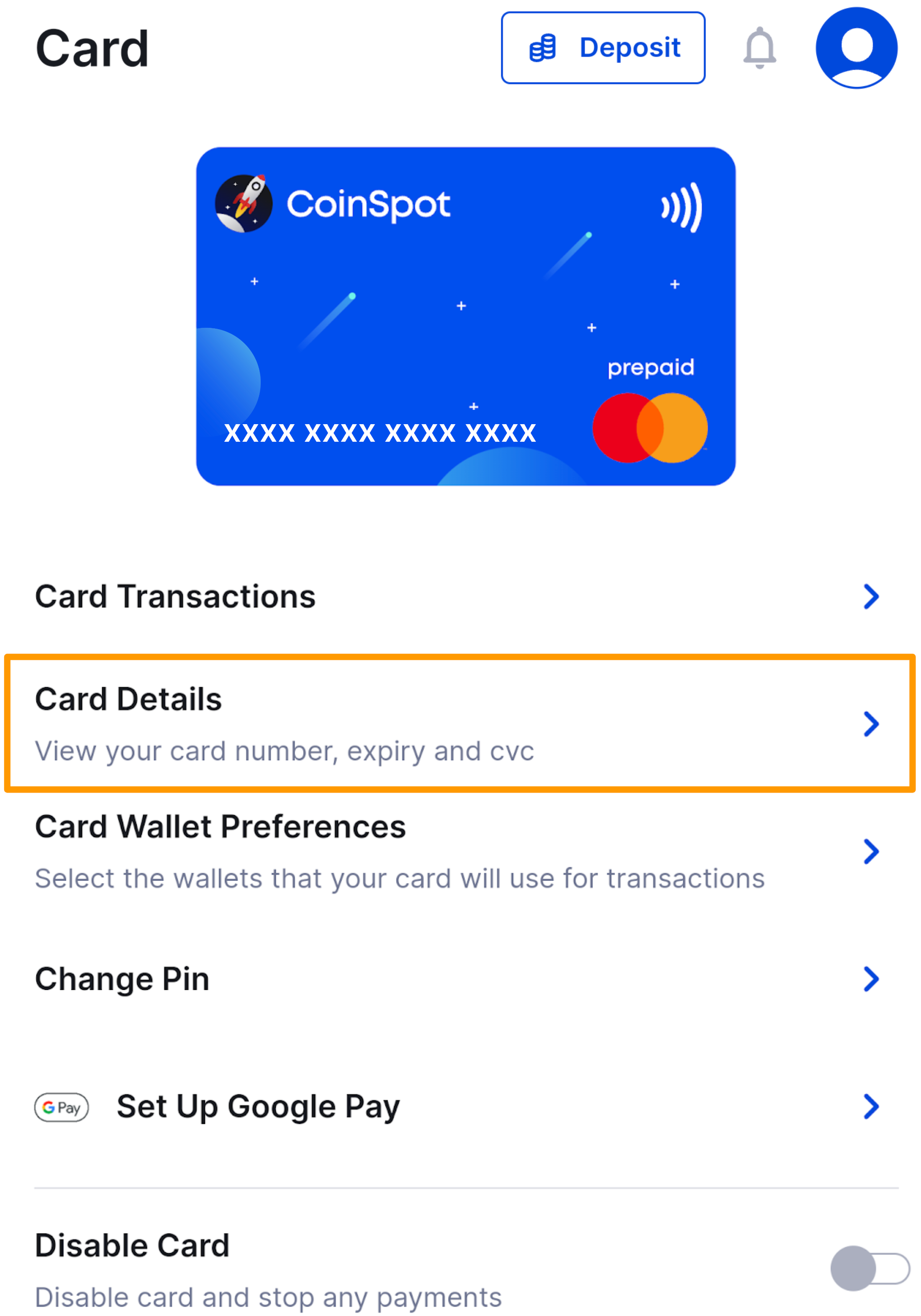 CoinSpot Mastercard - How to add your CoinSpot Mastercard to Samsung Pay - Figure 2.png