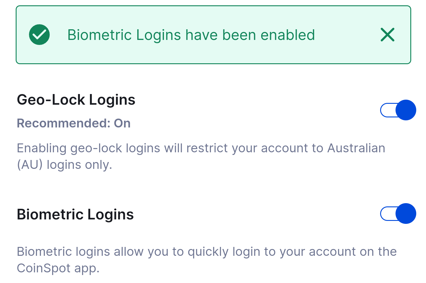CoinSpot Mobile App - How to Enable Biometric Logins - Figure 18.png