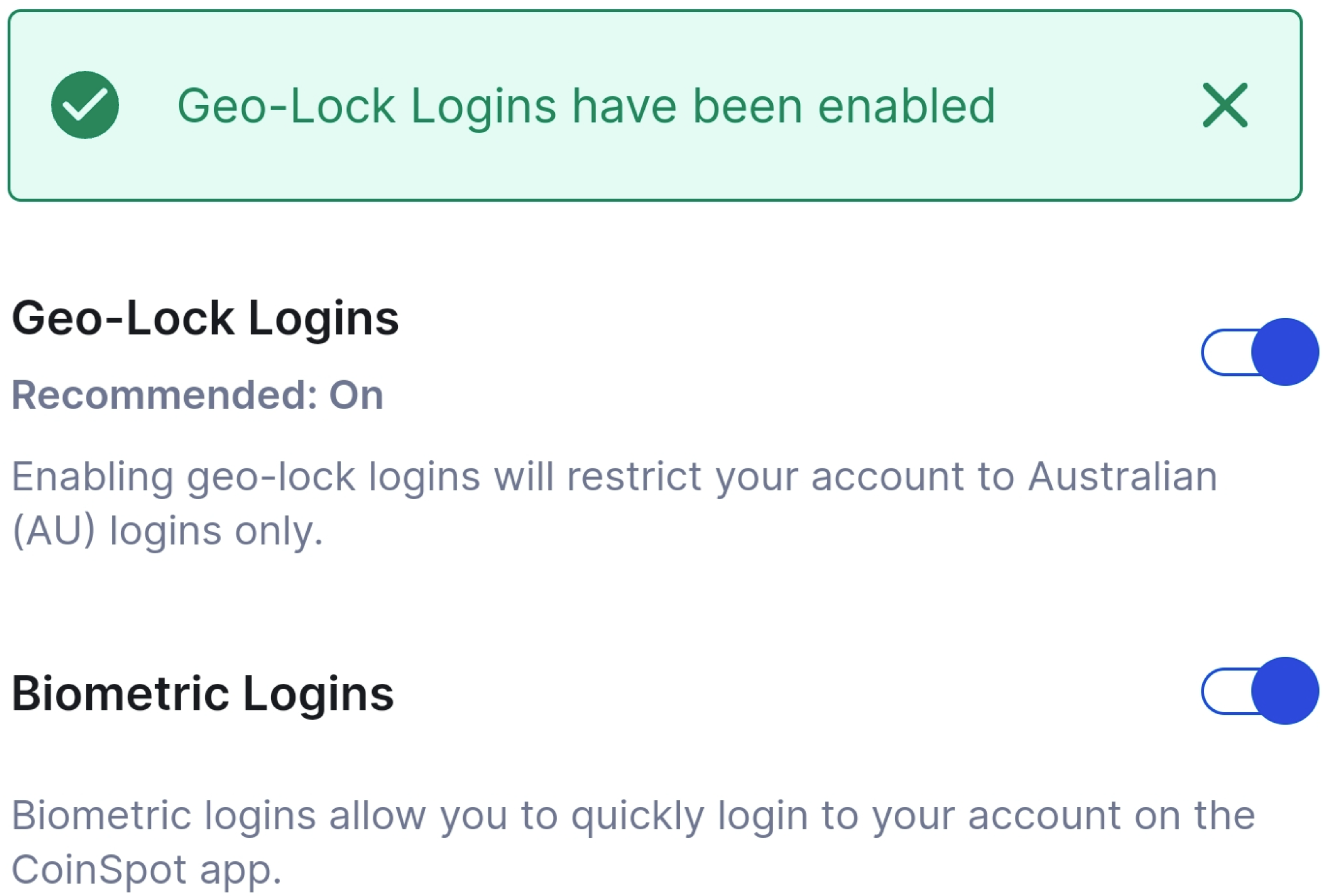 CoinSpot Mobile App - How to Enable & Disable Geo-Lock Logins - Figure 5.png