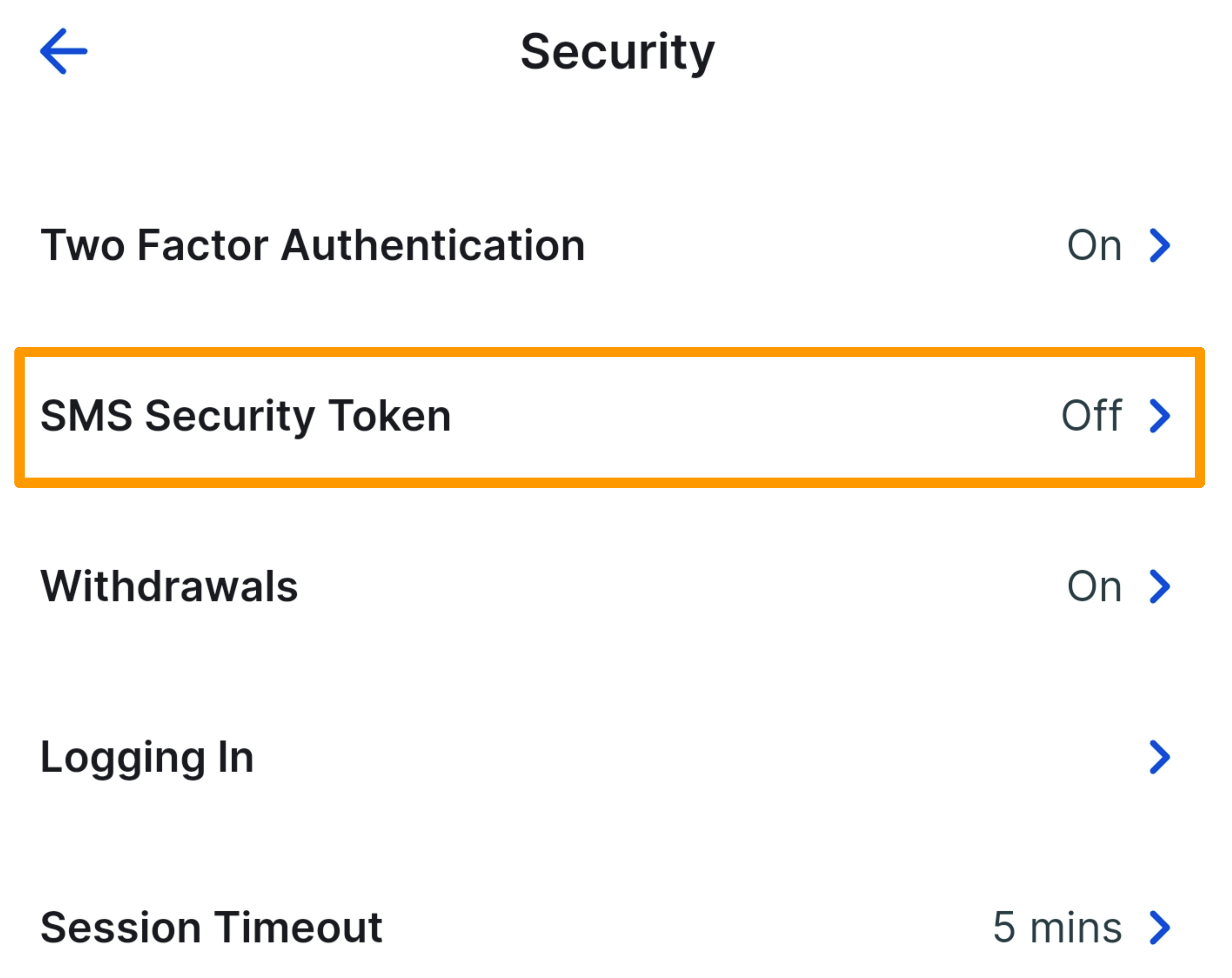 Enable SMS 2FA - CoinSpot Mobile App - (Enabling SMS Security Token).png