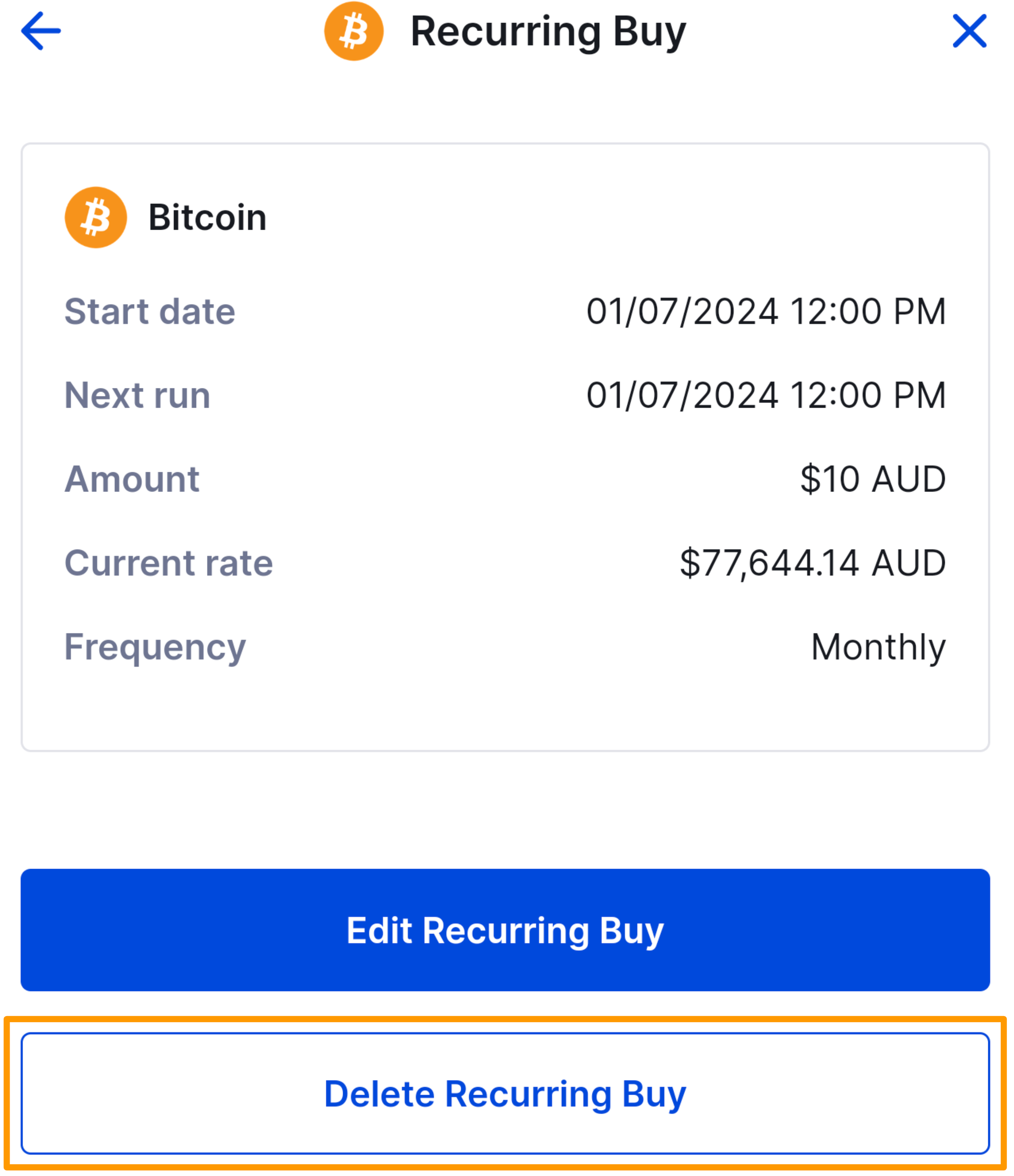CoinSpot App - Recurring Buy - Delete Order.png