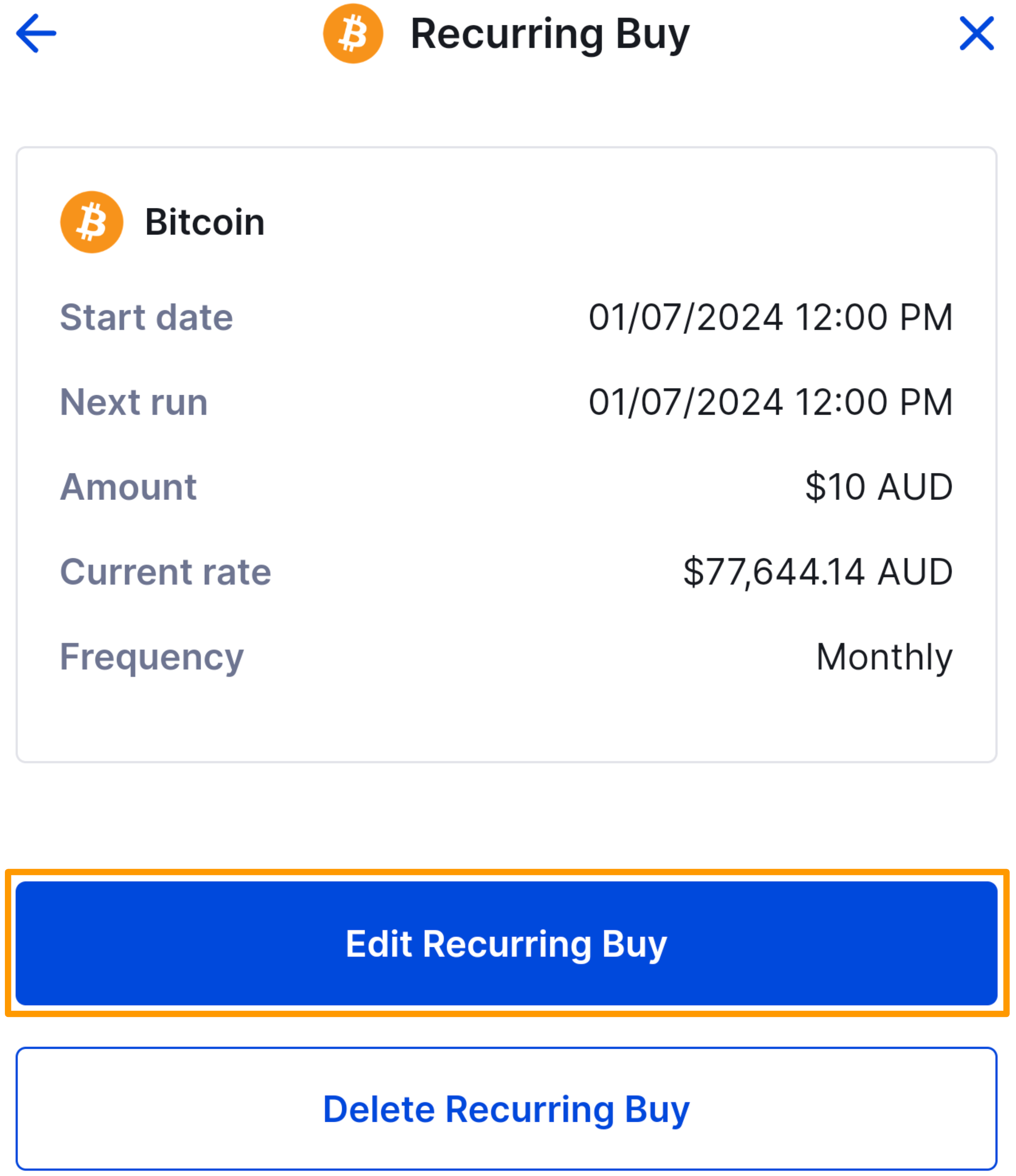 CoinSpot Mobile App - Recurring Buy – CoinSpot
